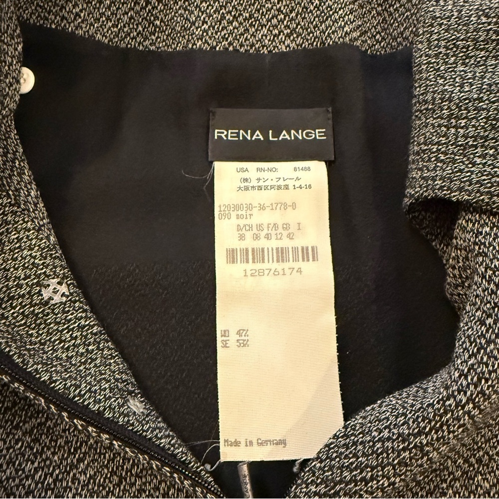 Rena Lange Dress Women’s 8US 12EU Grey Collared Wool Silk Old Money Office Luxe - Picture 9 of 13